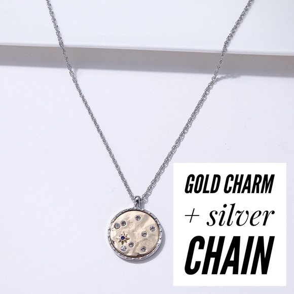 Silver and gold necklace - Picture 3 of 4